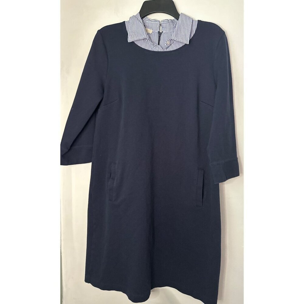 Talbots Petite Medium Dress Quarter Sleeve Collared Classic Career Preppy